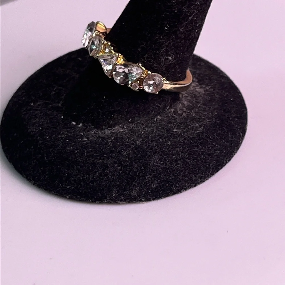 J. Crew Multi Rhinestone ring Size 8